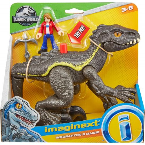  Fisher-Price Imaginext Jurassic World Indoraptor Dinosaur & Maisie Figure