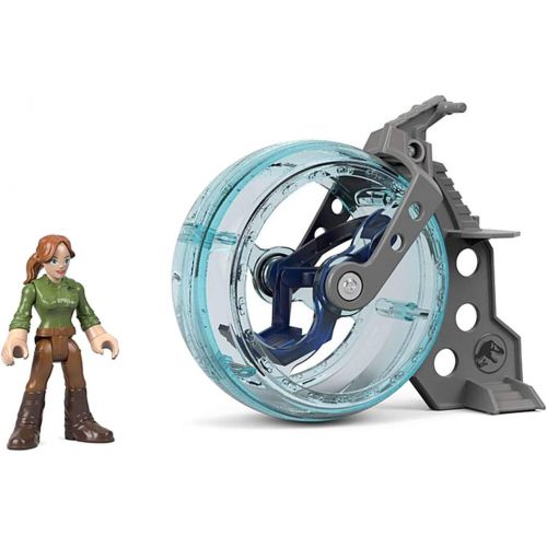 디즈니 Fisher-Price Imaginext Jurassic World, Claire & Gyrosphere