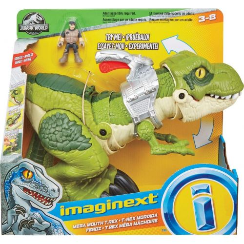 디즈니 Fisher-Price Imaginext Jurassic World Mega Mouth T.rex, Multicolor (GBN14)