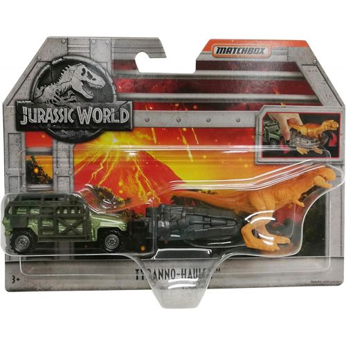 디즈니 MATCHBOX JURASSIC WORLD DINO TRANSPORTERS TYRANNO-HAULER Vehicle and figure