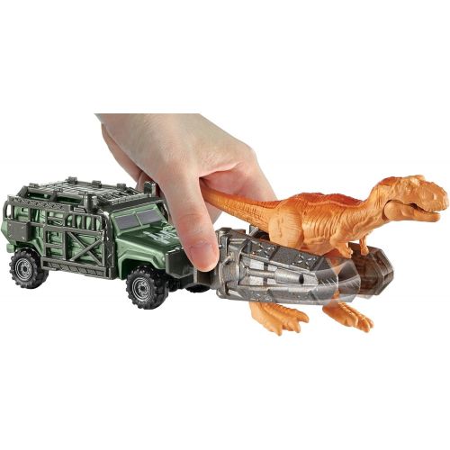 디즈니 MATCHBOX JURASSIC WORLD DINO TRANSPORTERS TYRANNO-HAULER Vehicle and figure