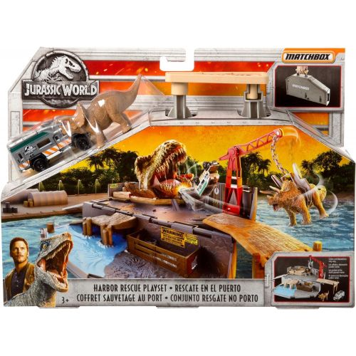 디즈니 MATCHBOX JURASSIC WORLD PORTABLE PLAYSET Island Escape Playset