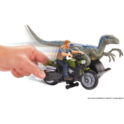 디즈니 Jurassic World Toys JURASSIC WORLD RIP-RUN DINOS Velociraptor Blue