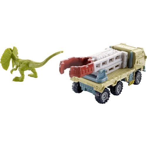  Matchbox Jurassic World Dino Transporters Dilopho-loader Vehicle and Figure