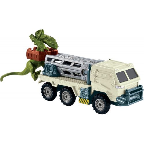  Matchbox Jurassic World Dino Transporters Dilopho-loader Vehicle and Figure