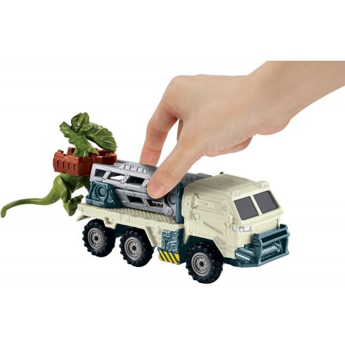  Matchbox Jurassic World Dino Transporters Dilopho-loader Vehicle and Figure