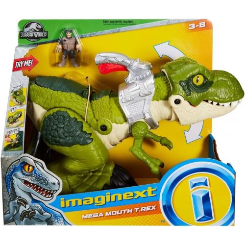 디즈니 Fisher-Price Imaginext Jurassic World Mega Mouth T.rex, Multicolor (GBN14)