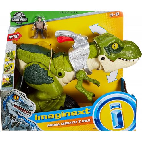 디즈니 Fisher-Price Imaginext Jurassic World Mega Mouth T.rex, Multicolor (GBN14)