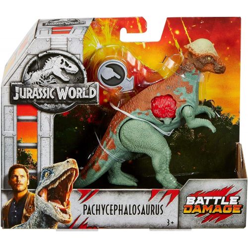  Jurassic World Toys Jurassic World Battle Damage Pachycephalosaurus Figure
