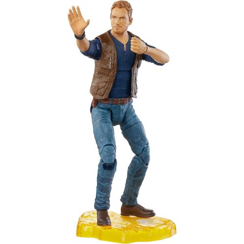  Jurassic World Toys Jurassic World Owen Grady 6-inches (15.24 cm) Collectible Action Figure with Movie Detail, Movable Joints, Toy Knife Accessory, Extra Hands, Display Stand; for Ages 4 and Up