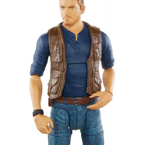  Jurassic World Toys Jurassic World Owen Grady 6-inches (15.24 cm) Collectible Action Figure with Movie Detail, Movable Joints, Toy Knife Accessory, Extra Hands, Display Stand; for Ages 4 and Up