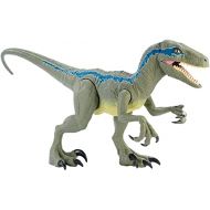 Jurassic World Toys JURASSIC WORLD SUPER COLOSSAL VELOCIRAPTOR BLUE