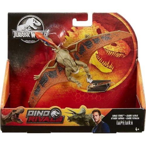  Jurassic World Toys Jurassic World Savage Strike Dinosaur Action Figures in Smaller Size with Unique Attack Moves Like Biting, Head Ramming, Wing Flapping, Articulation and More