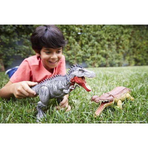  Jurassic World Toys Jurassic World Massive Biters, Sarcosuchus, Larger-sized Dinosaur Action Figure with Tail-activated Strike and Chomping Action, , Movable Joints, Movie-authentic Detail; Ages 4 and