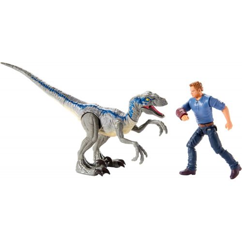  Jurassic World Toys JURASSIC WORLD STORY PACK Velociraptor Blue & Owen