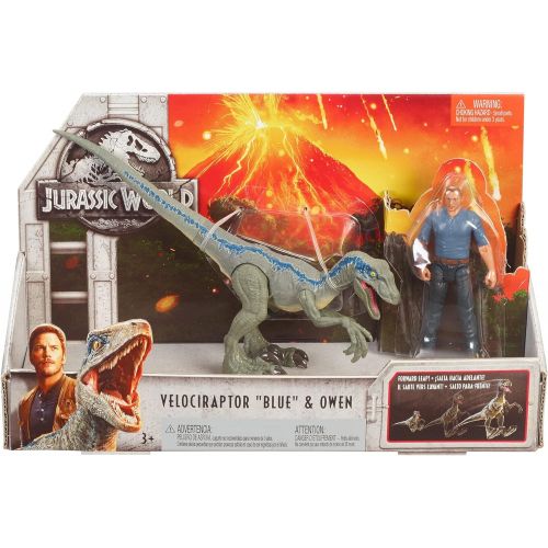  Jurassic World Toys JURASSIC WORLD STORY PACK Velociraptor Blue & Owen