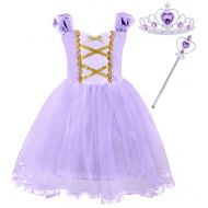 Jurebecia Mermaid Rapunzel Unicorn Costume for Girls Princess Dress Up for Kids Halloween Party Cosplay 1-12 Years