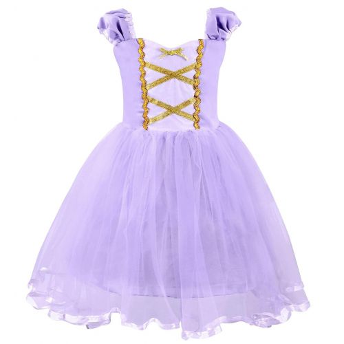  Jurebecia Mermaid Rapunzel Unicorn Costume for Girls Princess Dress Up for Kids Halloween Party Cosplay 1-12 Years