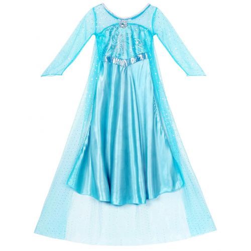  Jurebecia Girls Elsa Costume Anna Dress up Kids Princess Cosplay Fancy Birthday Party Role Play Dresses 1-12Years