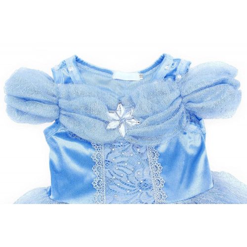  Jurebecia Cinderella Dress Girls Costume Butterfly Birthday Party Princess Cosplay 1-10Years