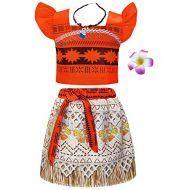 Jurebecia Girls Princess Costume Ruffle Sleeve Dress up Fancy Birthday Party Cosplay Halloween Christmas Outfit 1 10 Years