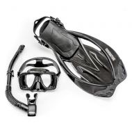 Just Innovative Scuba Concepts MSF4611 REEF, Adult Snorkel Set, Mask, Fins, Snorkel and Bag