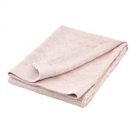 Just Born Sparkle Sweater Knit Blanket, Pink Chevron/Gold Lurex