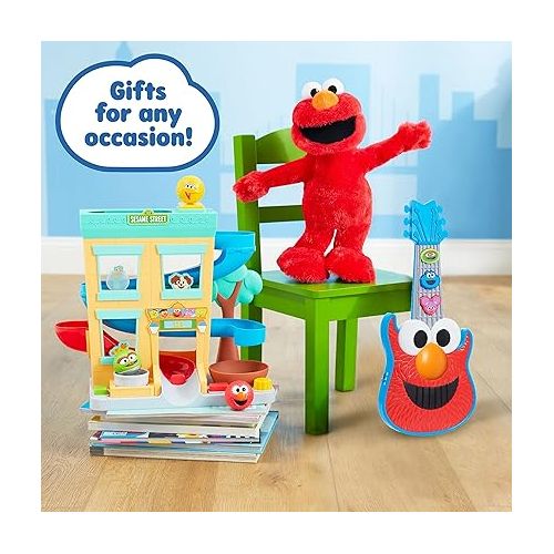  SESAME STREET Just Play Round The Neighborhood 4-Piece Ball Drop Playset and Figures, Kids Toys for Ages 12 Month