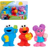 Just Play Sesame Street Floating Fun Friends 3-Piece Set Water Squirters Bath and Pool Toys, Kids Toys for Ages 2 Up