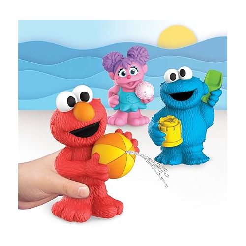  Sesame Street Floating Fun Friends 3-piece Set Water Squirters Bath and Pool Toys, Kids Toys for Ages 2 Up by Just Play