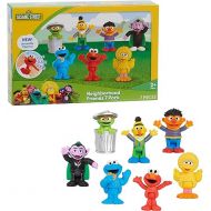 Just Play Sesame-Street Neighborhood Friends, 7-piece Poseable Figurines, Officially Licensed Kids Toys for Ages 2 Up