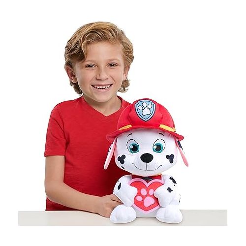  Just Play Paw Patrol Lots of Love Marshall Large Plush Stuffed Animal, 12-inches, Kids Toys for Ages 3 Up