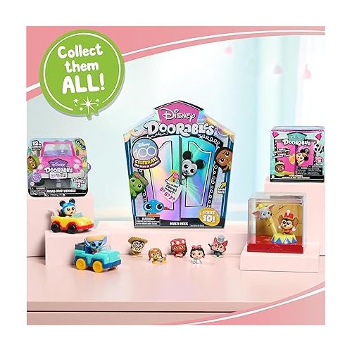  Disney Doorables Just Play New Up Collector Pack, Collectible Blind Bag Figures, Kids Toys for Ages 5 Up, Amazon Exclusive