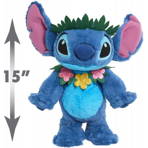  Disney’s Lilo & Stitch Dancing Stitch 14 Inch Feature Plush, Musical Stuffed Animals, Alien, Blue, by Just Play
