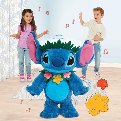 Disney’s Lilo & Stitch Dancing Stitch 14 Inch Feature Plush, Musical Stuffed Animals, Alien, Blue, by Just Play