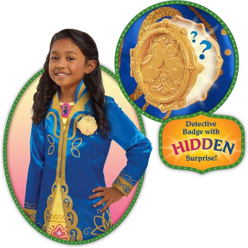  Disney Junior Mira, Royal Detective Mira Detective Dress Up Set, Size 4 6X, Kids Pretend Play Costume, by Just Play