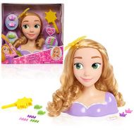 Disney Princess Rapunzel Styling Head, Blonde Hair, 10 Piece Pretend Play Set, Tangled, by Just Play