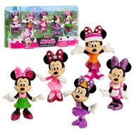 Disney Junior Minnie Mouse 3 Inch Tall Collectible Figure Set, 5 Piece Set Includes Tennis, Hula, Candy Maker, Popstar, and Ballerina Outfits, by Just Play