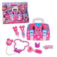 Disney Junior’s Minnie Mouse Bow Care Doctor Bag Set Includes a Lights and Sounds Stethoscope, by Just Play