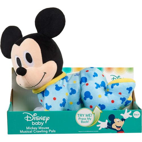  Just Play Disney Baby Musical Crawling Pals Plush, Mickey