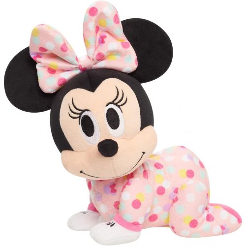  Just Play Disney Baby Musical Crawling Pals Plush, Minnie Mouse, Interactive Crawling Plush, Stuffed Animal