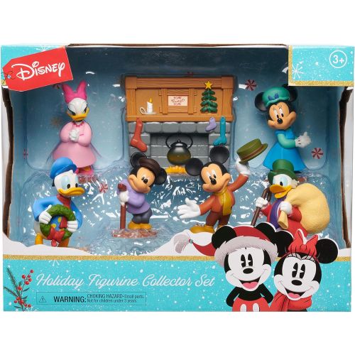  Just Play Disney Holiday Figurine Collector Set, 7 Piece Set from Mickey Mouse’s Christmas Carol, Includes Mickey Mouse, Minnie Mouse, Mortie Mouse, Donald Duck, Daisy Duck, Scroog