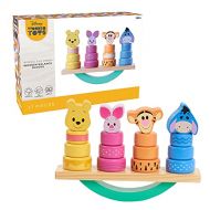 Disney Wooden Toys Winnie the Pooh Balance Blocks, 17 Piece Set Features Winnie the Pooh, Piglet, Tigger, and Eeyore, Amazon Exclusive, by Just Play