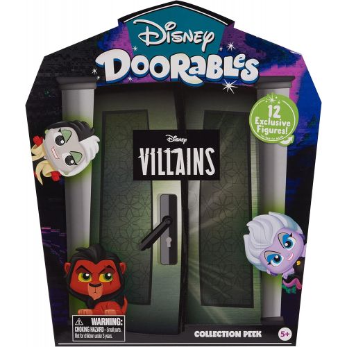  Just Play Disney Doorables Villain Collection Peek, Includes 12 Exclusive Mini Figures, Styles May Vary, Amazon Exclusive