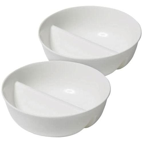  [아마존베스트]Just Solutions! 2 Pack - Just Crunch Anti-Soggy Cereal Bowl - Keeps Cereal Fresh & Crunchy | BPA Free | Microwave Safe | Ice Cream & Topping, Yogurt & Berries, Fries & Ketchup and More  White