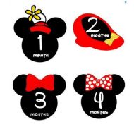 Just Stik It Monthly Stickers Monthly Baby Girl Stickers Minnie Mouse Monthly Stickers Waterproof Baby Shower Gift