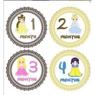 Just Stik It Monthly Stickers Monthly Baby Girl Disney Princesses Stickers Month Stickers Disney Snow White...