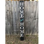 JustPlumKrazy Home sweet home porch sign,distressed porch sign,vertical wood porch sign,reversible welcome sign,double sided porch sign,rustic porch sign