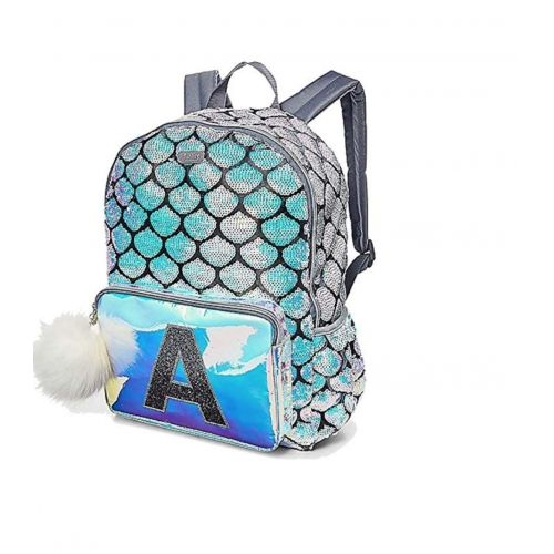  Justice Mermaid School Backpack Initial (Letter T)