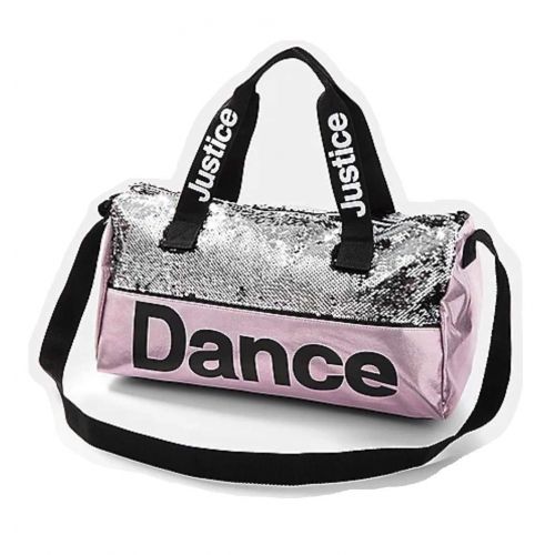  Justice Girls Pink Reversible Sequin Dance Duffel Bag
